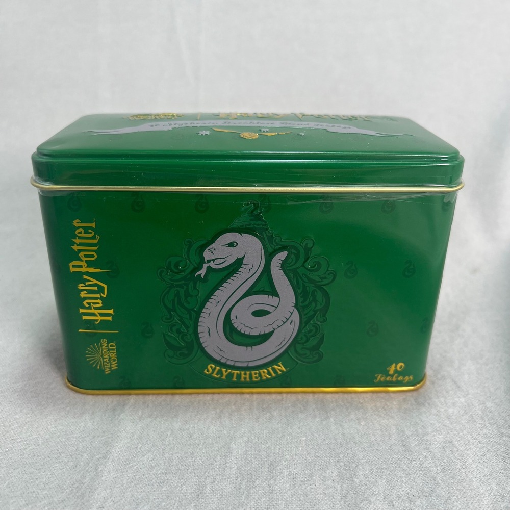 Harry Potter Slytherin Breakfast Blend Tin 40 Teabags New English‎ Teas Sealed